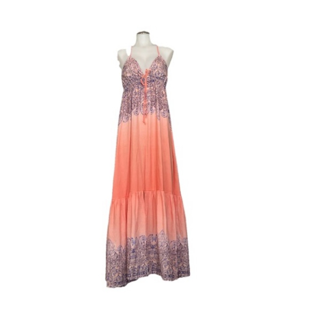 VENUS Backless Peach and Purple Dress